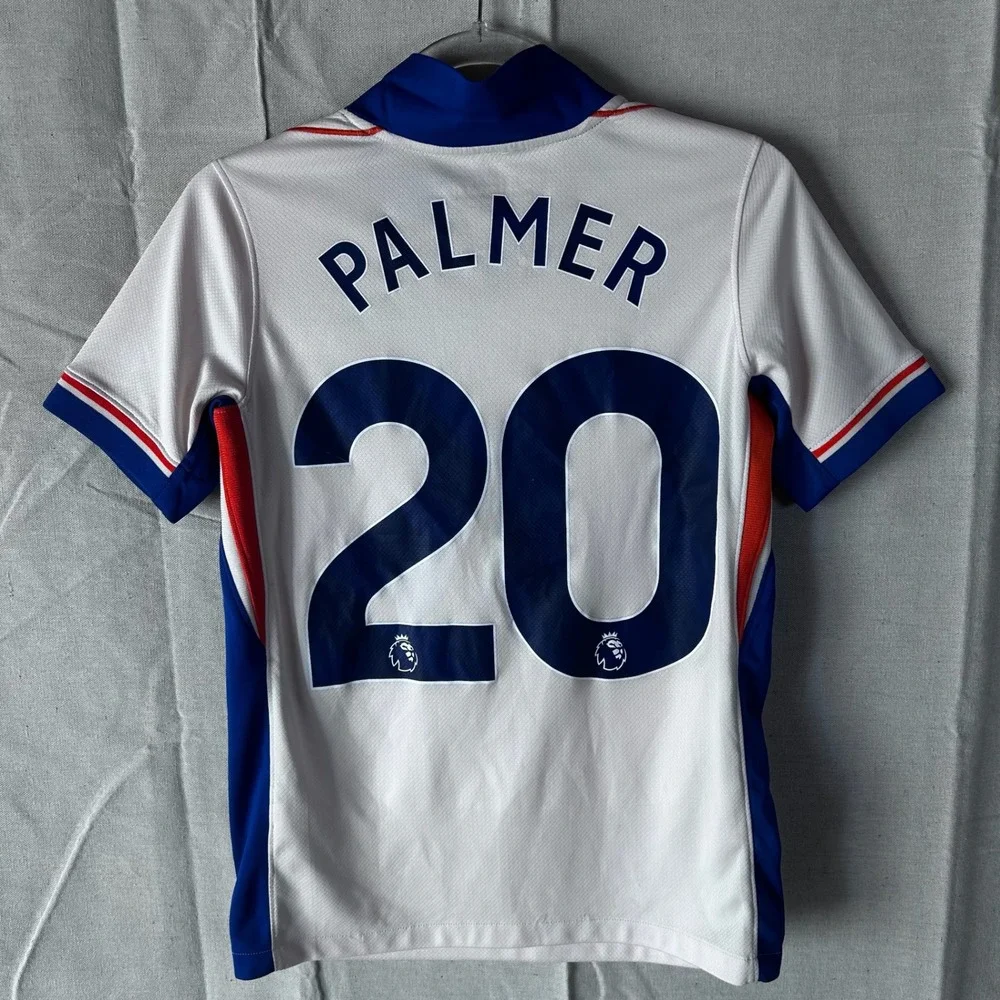 Nike Chelsea FC Cole Palmer‎ 20 Away Jersey White Blue Soccer Shirt Youth Large